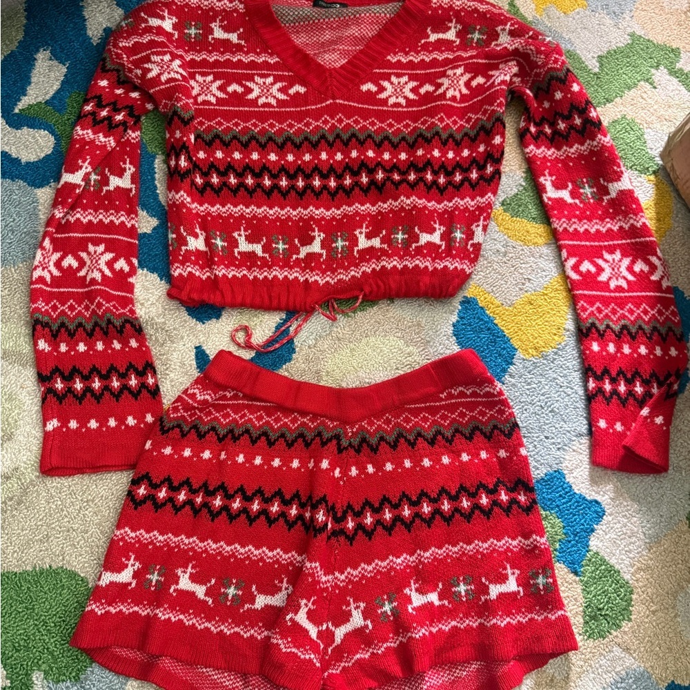 Christmas Red Pajama Set